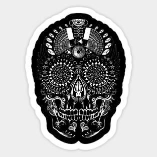 Illustrator Skull (White) Sticker